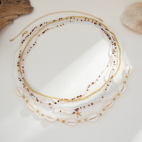 Waist Chain Metal Shell Rice Beads Starfish Female