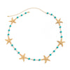 Waist Chain Metal Starfish Imitation Turquoise Casual Style For Female