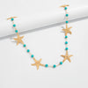 Waist Chain Metal Starfish Imitation Turquoise Casual Style For Female