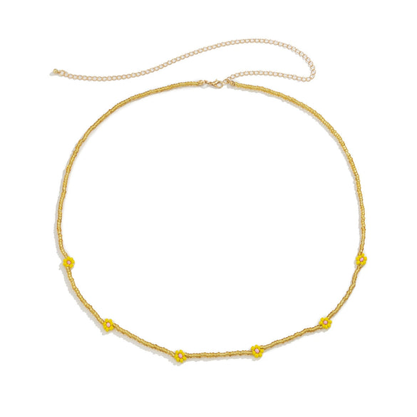 Waist Chain Plastic Colorful Bead Woven For Women