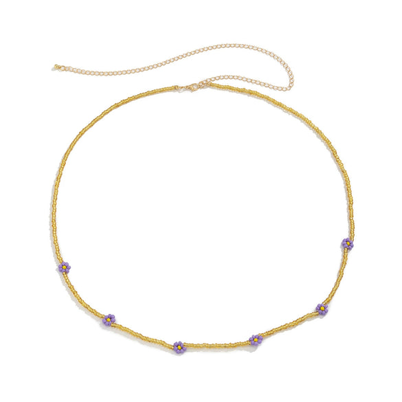Waist Chain Plastic Colorful Bead Woven For Women