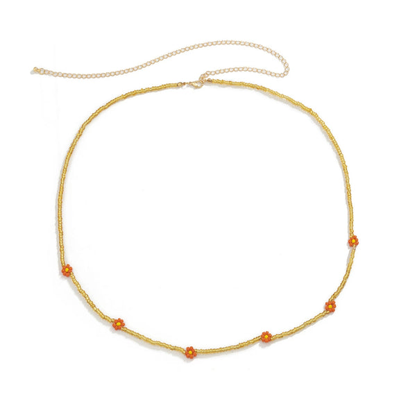 Waist Chain Plastic Colorful Bead Woven For Women