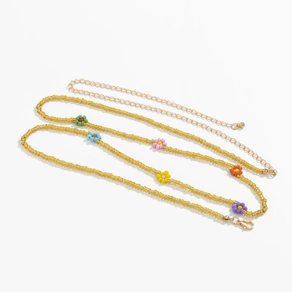 Waist Chain Plastic Colorful Bead Woven For Women