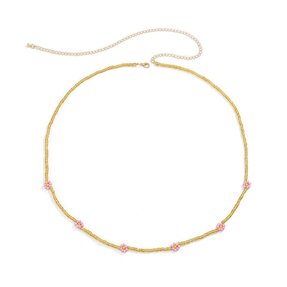 Waist Chain Plastic Colorful Bead Woven For Women