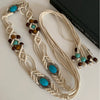 Waist Chain Plastic Resin Geometric Oval Handmade Woven For Women