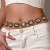 Waist Chain Retro Style Metal Inlaid Gemstone Women's Accessories