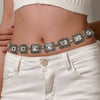 Waist Chain Retro Style Metal Inlaid Gemstone Women's Accessories