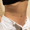 Waist Chain Set Hiphop Style Metal Sequin Snake Bone Geometric Copper Bead Body Chain