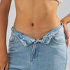 Waist Chain Set Hiphop Style Metal Sequin Snake Bone Geometric Copper Bead Body Chain