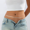Waist Chain Set Hiphop Style Metal Sequin Snake Bone Geometric Copper Bead Body Chain