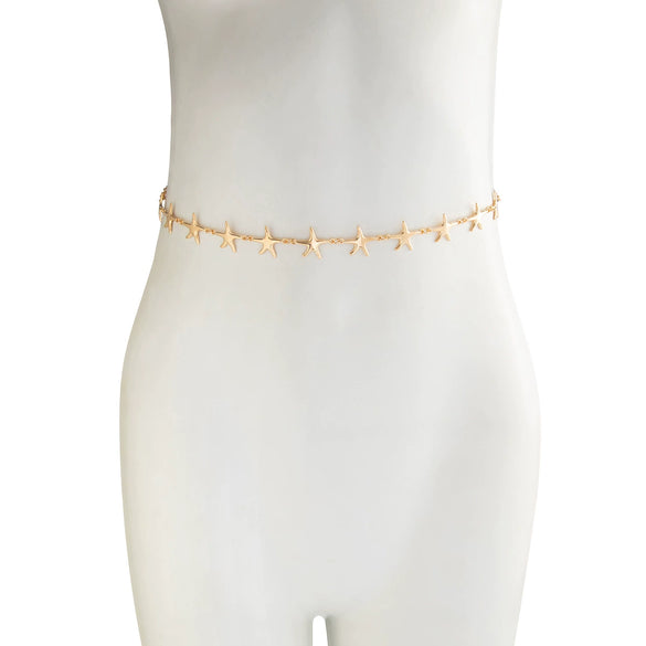 Waist Chain Starfish Pendant Alloy Shell Metal Body Chain Sexy Style