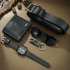 Wallet Casual Style Alloy Case Imitation Leather Strap Square Dial