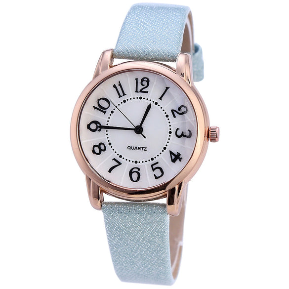 Watch Acrylic Surface Quartz Leather Metal Pu Stainless Steel Round Casual Women's