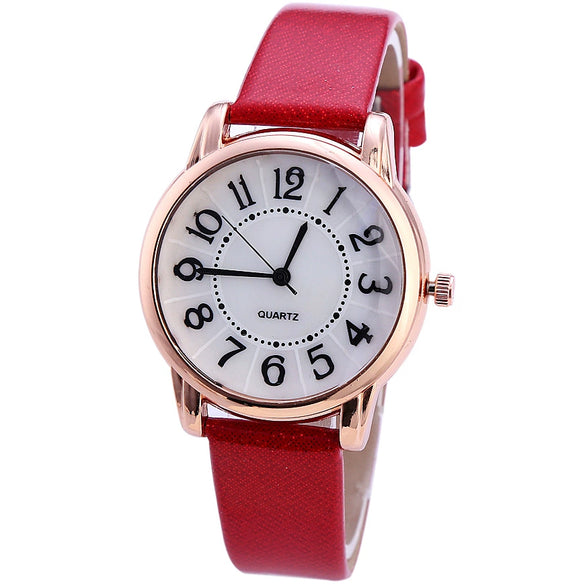Watch Acrylic Surface Quartz Leather Metal Pu Stainless Steel Round Casual Women's