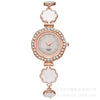 Watch Alloy And Iron Material Round Dial Sunflower Decoration Lazy Pull Bracelet For Female Students