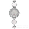 Watch Alloy And Iron Material Round Dial Sunflower Decoration Lazy Pull Bracelet For Female Students