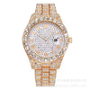 Watch Alloy Band Round Dial Roman Scale Leisure Quartz Watch For Men