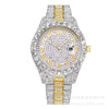 Watch Alloy Band Round Dial Roman Scale Leisure Quartz Watch For Men