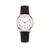 Watch Alloy Case Frosted Leather Strap Rose Gold Pin Buckle Round Dial Quartz