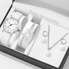 Watch Alloy Case Frosted Leather Strap Rose Gold Pin Buckle Round Dial Quartz