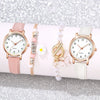 Watch Alloy Case Frosted Leather Strap Rose Gold Pin Buckle Round Dial Quartz