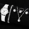 Watch Alloy Case Frosted Leather Strap Rose Gold Pin Buckle Round Dial Quartz