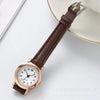 Watch Alloy Case Imitation Leather Strap Iron Buckle Round Dial Casual Style
