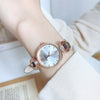 Watch Alloy Case Imitation Leather Strap Round Dial Cute Simple Style