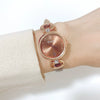 Watch Alloy Case Imitation Leather Strap Round Dial Cute Simple Style