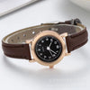 Watch Alloy Case Imitation Leather Strap Stainless Steel Clasp Round Dial Leisure Style For Students