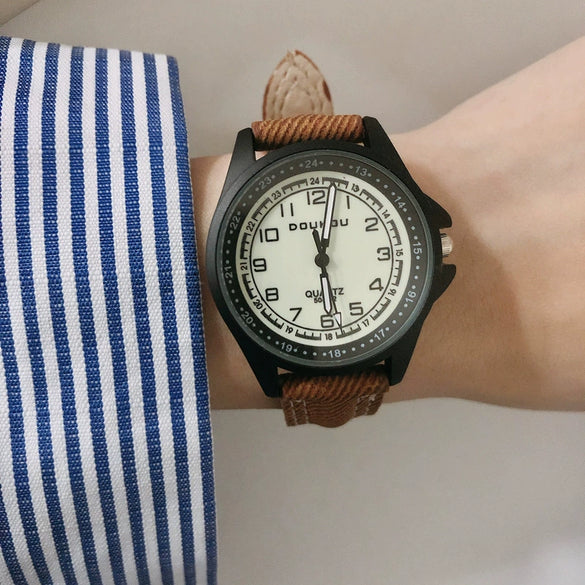 Watch Alloy Imitation Leather Round Casual Style