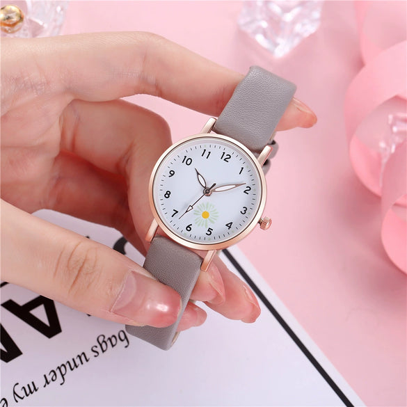 Watch Alloy Imitation Leather Round Luminous Fashion