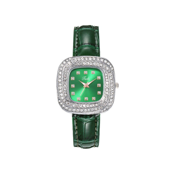 Watch Alloy Imitation Leather Square Quartz Luxury Style