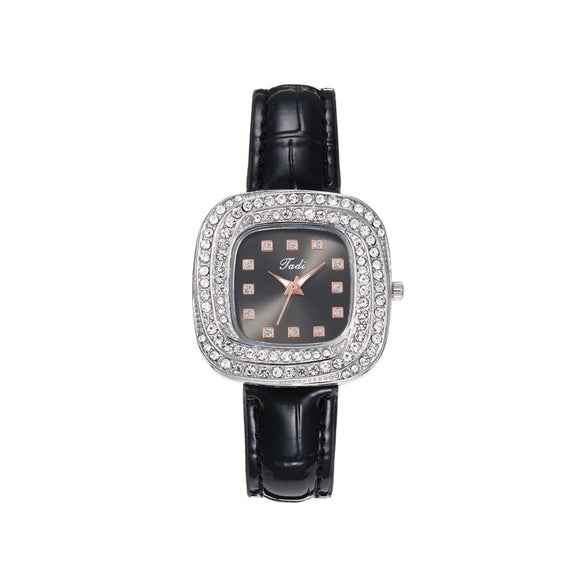 Watch Alloy Imitation Leather Square Quartz Luxury Style