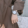 Watch Alloy Imitation Leather Stainless Steel Round Casual Women's