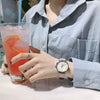 Watch Alloy Imitation Leather Stainless Steel Round Dial Chic Simple Retro Leisure Style For Female Students