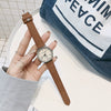 Watch Alloy Imitation Leather Stainless Steel Round Dial Chic Simple Retro Leisure Style For Female Students