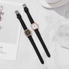 Watch Alloy Imitation Leather Strap Square Dial Leisure Style