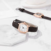 Watch Alloy Imitation Leather Strap Square Dial Leisure Style