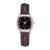 Watch Alloy Imitation Leather Strap Square Dial Leisure Style