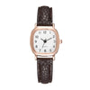 Watch Alloy Imitation Leather Strap Square Dial Leisure Style