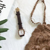Watch Alloy Leather Square Retro Artistic Quartz