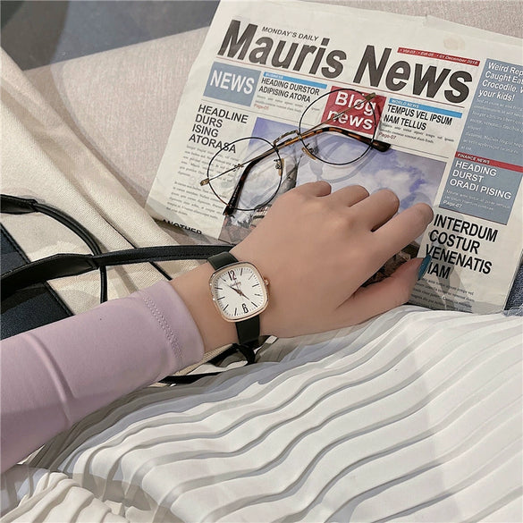 Watch Alloy Ordinary Glass Mirror Leisure Simple Elegant Retro Square For Women