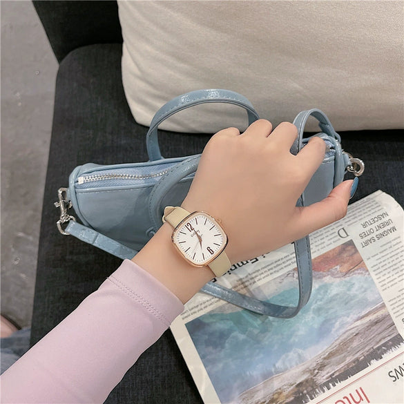 Watch Alloy Ordinary Glass Mirror Leisure Simple Elegant Retro Square For Women