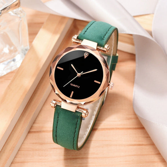 Watch Alloy Plastic Case Pu Belt Round Dial Casual Adult Women's