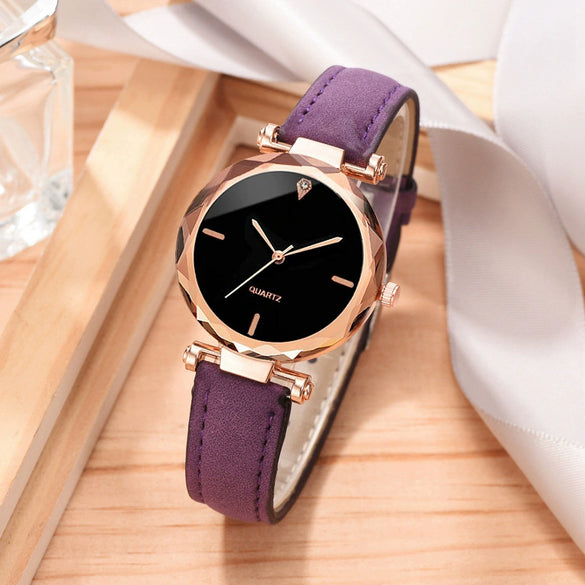 Watch Alloy Plastic Case Pu Belt Round Dial Casual Adult Women's