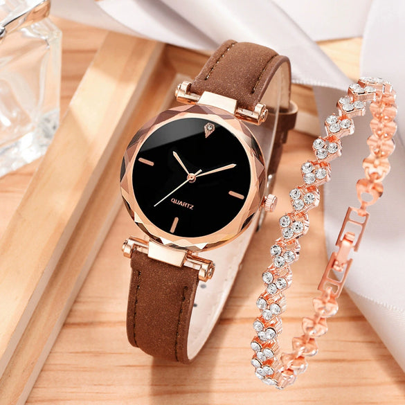 Watch Alloy Plastic Case Pu Belt Round Dial Casual Adult Women's