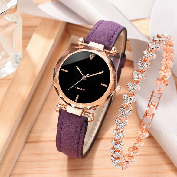 Watch Alloy Plastic Case Pu Belt Round Dial Casual Adult Women's