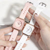 Watch Alloy Plastic Square Retro Soft Rubber Quartz Ladies Leisure