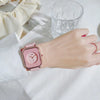 Watch Alloy Plastic Square Retro Soft Rubber Quartz Ladies Leisure